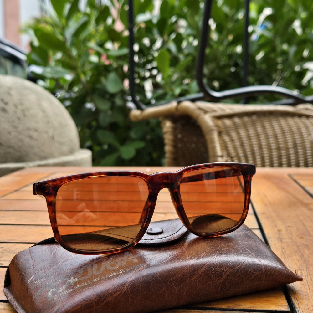 Ray‑Ban W1702 Chromax Tortuga • 1993 USA • Amber Glass